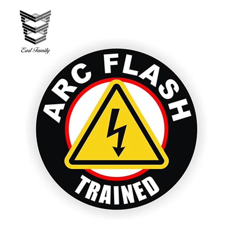 Фото EARLFAMILY 12cm x Arc Flash Trained Hard Hat Decal Helmet Sticker Label Electrical Shock Hazard Vinyl | Автомобили и мотоциклы