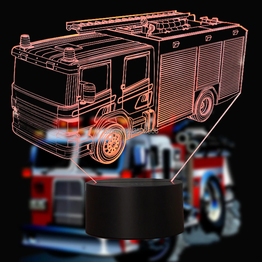 FIRE TRUCK Illusion Night Light 7 Color LED Does Not Get Hot A Great Gift For Boys Kids or FIREMAN compliments any Fire set or E
FIRE TRUCK Illusion Night Light 7 Color LED Does Not Get Hot A Great Gift For Boys Kids or FIREMAN compliments any Fire set or E