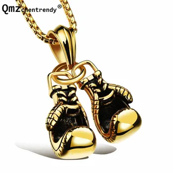 Sports Black Golden Gloves Pendant Charm Boxing Necklace Sporty Jewelry Stainless Steel fist Box Chain Jewlery For Men women
Sports Black Golden Gloves Pendant Charm Boxing Necklace Sporty Jewelry Stainless Steel fist Box Chain Jewlery For Men women