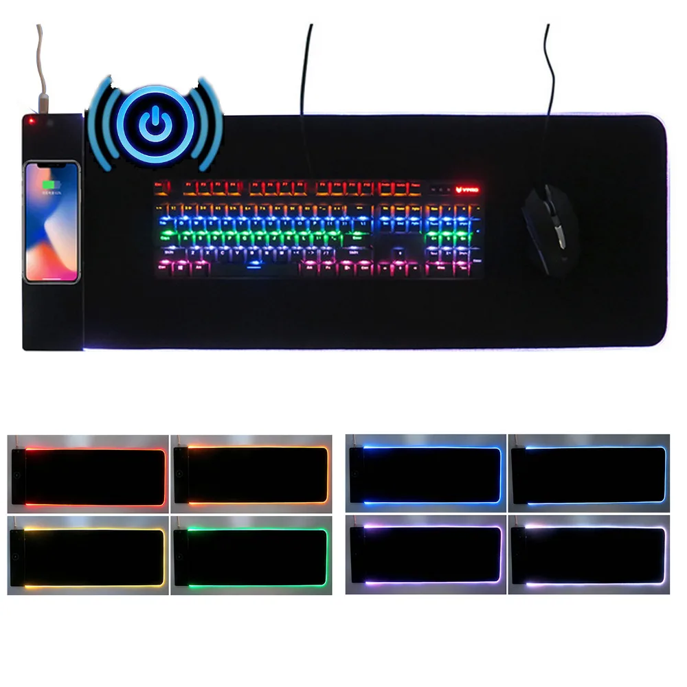 Besegad 875x320mm Large LED RGB Wireless Charging Mouse Pad Colorful Lighting USB Wired Gaming Mousepad Mice Mat for Overwatch
Besegad 875x320mm Large LED RGB Wireless Charging Mouse Pad Colorful Lighting USB Wired Gaming Mousepad Mice Mat for Overwatch