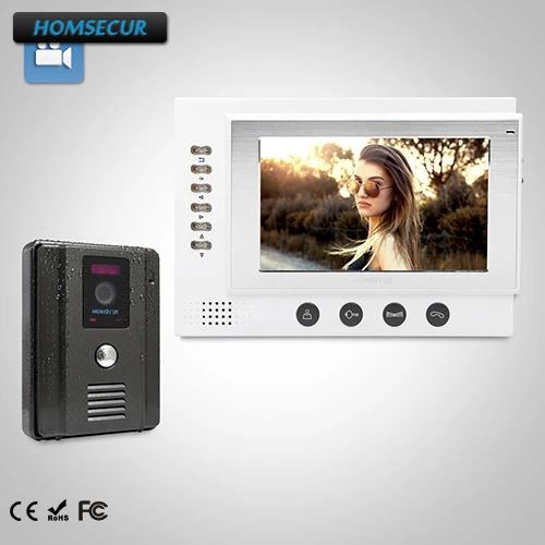 HOMSECUR 7" Video Door Phone Intercom System+Black Camera for House/Flat 1C1M: TC011-B Camera(Black)+ TM701R-W Monitor(White)
HOMSECUR 7" Video Door Phone Intercom System+Black Camera for House/Flat 1C1M: TC011-B Camera(Black)+ TM701R-W Monitor(White)