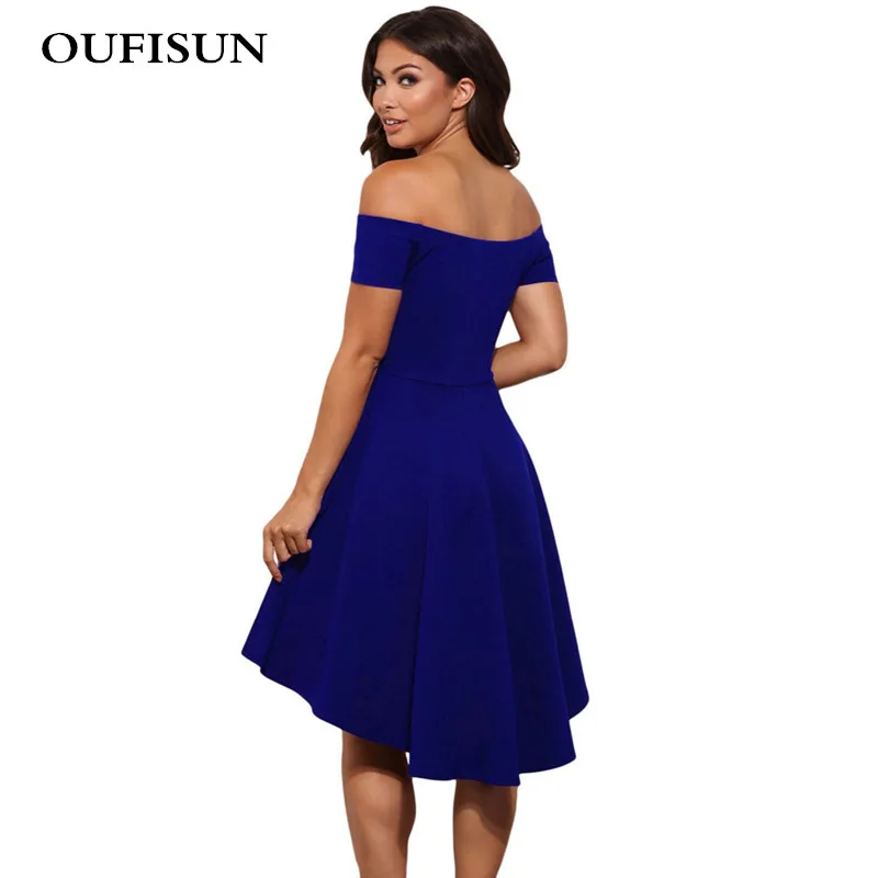 Oufisun 2019 Summer Vintage Off Shoulder Sexy Women Dress Slash Neck Shout Sleeve Solid Back Dresses Elegant Lady Party Dress
Oufisun 2019 Summer Vintage Off Shoulder Sexy Women Dress Slash Neck Shout Sleeve Solid Back Dresses Elegant Lady Party Dress