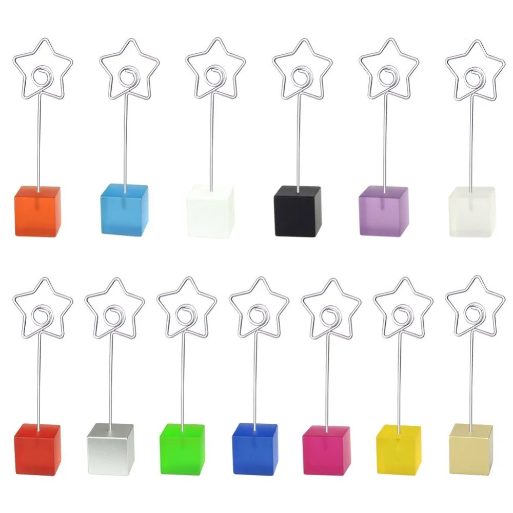Random Color Cube Base Table Number Card Holders Memo Holder Note Clip Photo Holder Stands for Weddings Party - 1 Piece
Random Color Cube Base Table Number Card Holders Memo Holder Note Clip Photo Holder Stands for Weddings Party - 1 Piece