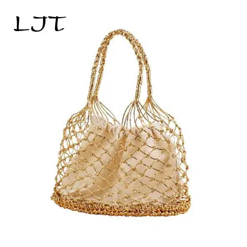 LJT Ins Fashion Popular Woven Beach Bag Mesh Rope Weaving Tie Buckle Reticulate Hollow Straw Bag No Lined Net Shoulder Bag bolsa
LJT Ins Fashion Popular Woven Beach Bag Mesh Rope Weaving Tie Buckle Reticulate Hollow Straw Bag No Lined Net Shoulder Bag bolsa