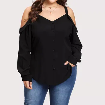 Women Plus Size Casual Long Sleeve Strappy Cold Shoulder Shirt Tops Blouses Womens Tops Blouses blusa feminina chemise femme #10
Women Plus Size Casual Long Sleeve Strappy Cold Shoulder Shirt Tops Blouses Womens Tops Blouses blusa feminina chemise femme #10