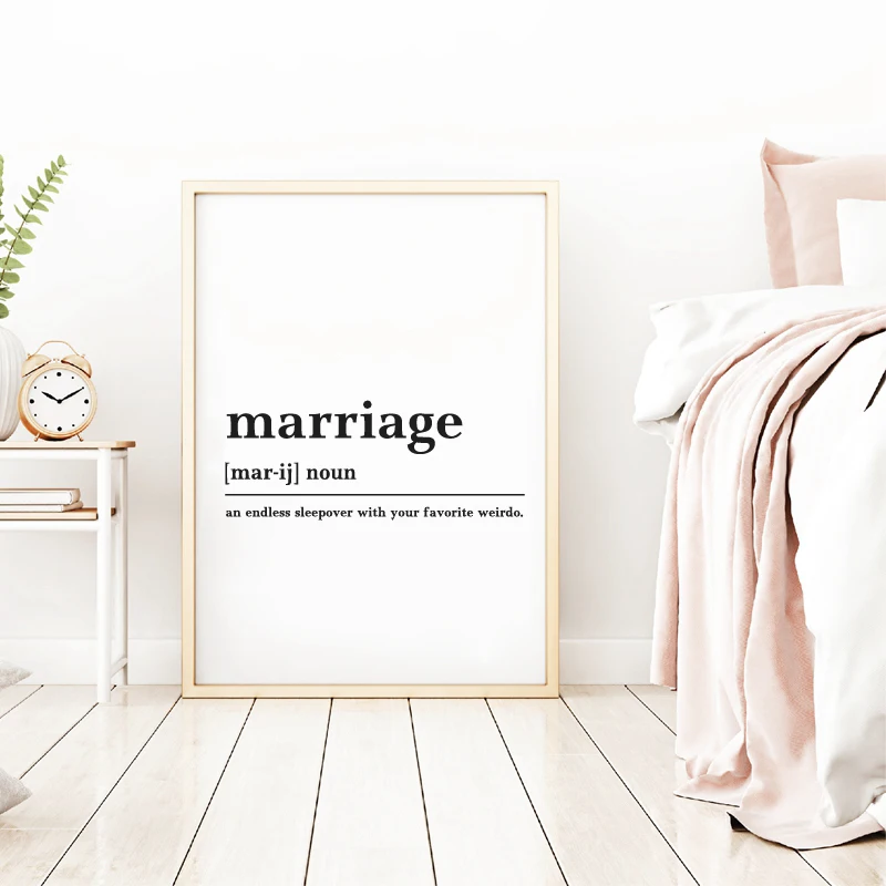 Funny Marriage Definition Art Canvas Painting Modern Minimalism Quote Posters and Prints Gift For Her Bedroom Wall Art Decor
Funny Marriage Definition Art Canvas Painting Modern Minimalism Quote Posters and Prints Gift For Her Bedroom Wall Art Decor