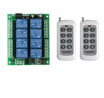 DC12V Wireless Remote Control Switch 12V 8CH relay Receiver Module Transmitter for LED lighting Electric Garage Door/curtains
DC12V Wireless Remote Control Switch 12V 8CH relay Receiver Module Transmitter for LED lighting Electric Garage Door/curtains