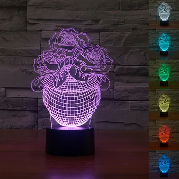 HAIXIANG Multicolor USB Rose Vase 3D Table Lamp Luminaria LED Night Light Remote Switch Decorative Lighting Mood Lamp Gifts
HAIXIANG Multicolor USB Rose Vase 3D Table Lamp Luminaria LED Night Light Remote Switch Decorative Lighting Mood Lamp Gifts