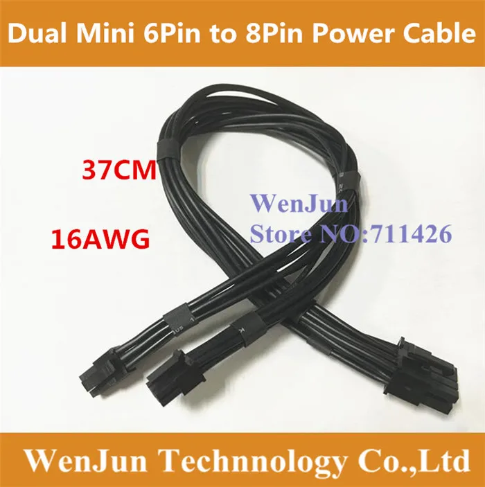 16AWG wire Dual mini 6Pin male to PCI-E 8Pin male GPU Power cable with 37CM wire for MAC PRO /G5
16AWG wire Dual mini 6Pin male to PCI-E 8Pin male GPU Power cable with 37CM wire for MAC PRO /G5