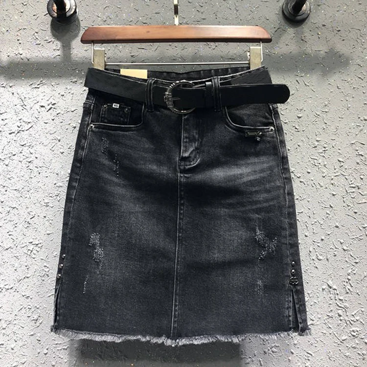 Summer Casual Fashion Womens Lady Black Tassel Ripped Denim Skirt , 2019 New Female Women Rivets 4xl 5xl Placket Jeans Skirts
Summer Casual Fashion Womens Lady Black Tassel Ripped Denim Skirt , 2019 New Female Women Rivets 4xl 5xl Placket Jeans Skirts