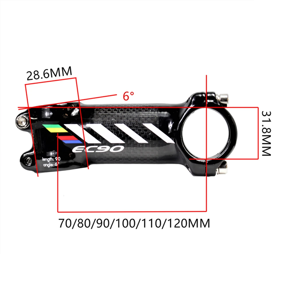 EC90 Carbon stem 31.8mm RoadMTB Carbon fiber Stems Bike Parts 708090100110120130 Bicycle Stem (4)