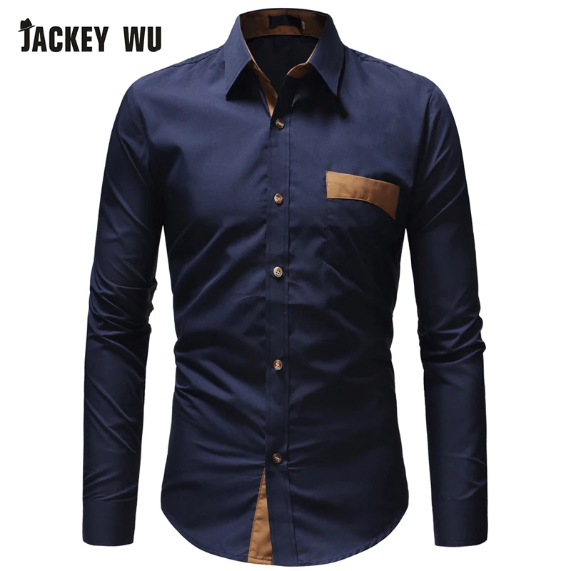 JACKEYWU Dress Shirts Men 2019 Brand Fashion Chest Suede Long Sleeve Slim Fit Men Casual Shirts Breathable Cotton Men's Clothing
JACKEYWU Dress Shirts Men 2019 Brand Fashion Chest Suede Long Sleeve Slim Fit Men Casual Shirts Breathable Cotton Men's Clothing