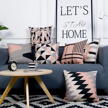 Drop Ship Geometric Pillow Cover Pink Grey Cushion Cover Throw Pillow Home Decor Pillowcase Decorative Pillowsham 45X45CM
Drop Ship Geometric Pillow Cover Pink Grey Cushion Cover Throw Pillow Home Decor Pillowcase Decorative Pillowsham 45X45CM