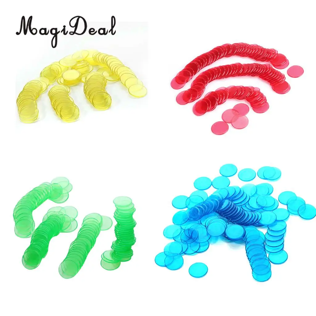 MagiDeal 400Pcs PRO 4 Colors Count Bingo Chips Markers for Family Party Carnival Hot Selling Entertainment Game Accessory | Спорт и