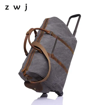 Carry On Luggage Packing Duffle Bag Canvas Suitcase On Wheels Trolley Travel Bag
Carry On Luggage Packing Duffle Bag Canvas Suitcase On Wheels Trolley Travel Bag