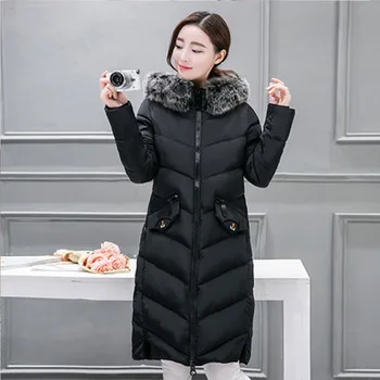 Winter Fashion Jacket Women 2017 New Jacket Fashion Slim long section fur collar jacket thick warm padded jacket Parkas
Winter Fashion Jacket Women 2017 New Jacket Fashion Slim long section fur collar jacket thick warm padded jacket Parkas