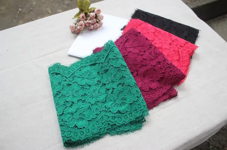 1 Meters/lot Width 21cm Green Red Black Eyelash Fabric Lace Polyester Embroidered Lace Fabrics Women's Clothing Diy Lace Trim
1 Meters/lot Width 21cm Green Red Black Eyelash Fabric Lace Polyester Embroidered Lace Fabrics Women's Clothing Diy Lace Trim