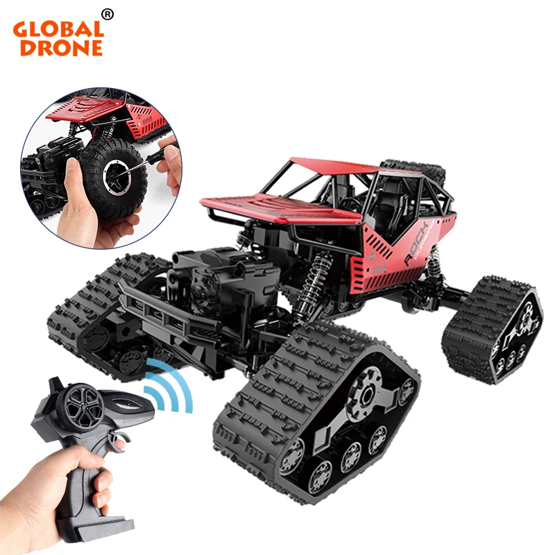 Global Drone Electric RC Car Rock Crawler Remote Control Toys Change Track Tire Radio-Controlled Cars Gifts Toys for Boys 
Global Drone Electric RC Car Rock Crawler Remote Control Toys Change Track Tire Radio-Controlled Cars Gifts Toys for Boys