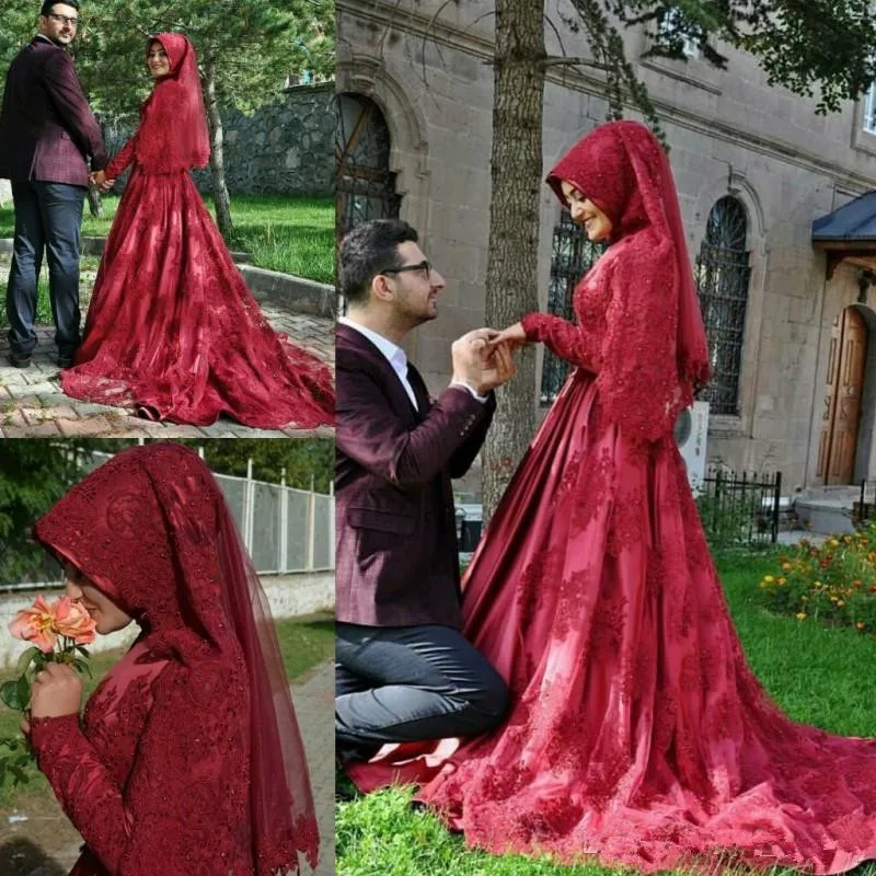 Elegant Dubai Wedding Dresses Muslim Long Sleeves Beads High Neck Garden Bridal Gown Vintage Lace wedding gown Vestidos De Noiva
Elegant Dubai Wedding Dresses Muslim Long Sleeves Beads High Neck Garden Bridal Gown Vintage Lace wedding gown Vestidos De Noiva