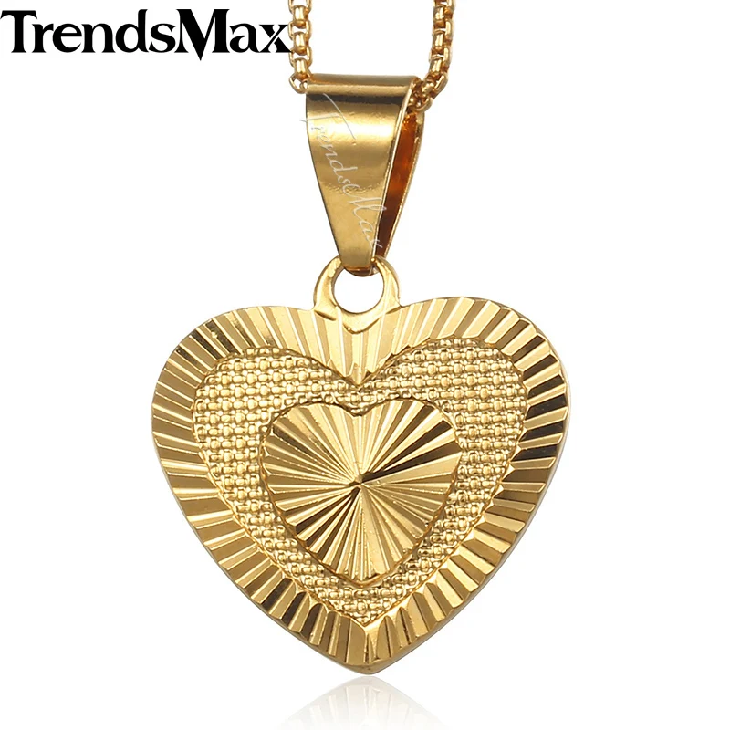 Trendsmax Women's Heart Pendant Necklace Gold Thin Chain Necklace Wedding Jewelry Gift for Girlfriend Wife 45cm 50cm KGP199
Trendsmax Women's Heart Pendant Necklace Gold Thin Chain Necklace Wedding Jewelry Gift for Girlfriend Wife 45cm 50cm KGP199