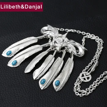2019 Inlaid turquoise Feather Flying Eagle Suit Necklace Pendant 100% Rea925 Sterling silver Men Necklace Fashion Jewelry N7
2019 Inlaid turquoise Feather Flying Eagle Suit Necklace Pendant 100% Rea925 Sterling silver Men Necklace Fashion Jewelry N7