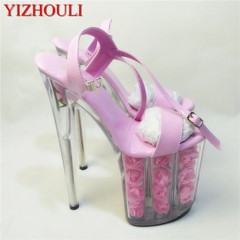 

The new special price sexy roses are decorated with stilettos 20cm sandals, high-heeled shoes, banquet, wedding Dance Shoes