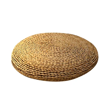 

Handmade Straw Floor Cushions Large Tatami Futon Meditation Cushion Braid Thickening Yoga Circle Japanese style