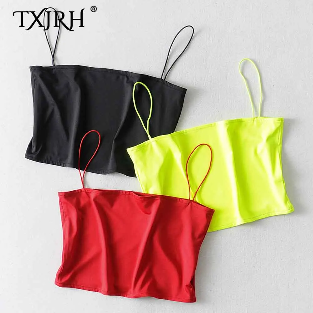 TXJRH Sexy Rubber Band Spaghetti Strap Sleeveless Slim Backless Fashion Women Stretch Thread Camis Crop Short Tops 3 Color
TXJRH Sexy Rubber Band Spaghetti Strap Sleeveless Slim Backless Fashion Women Stretch Thread Camis Crop Short Tops 3 Color
