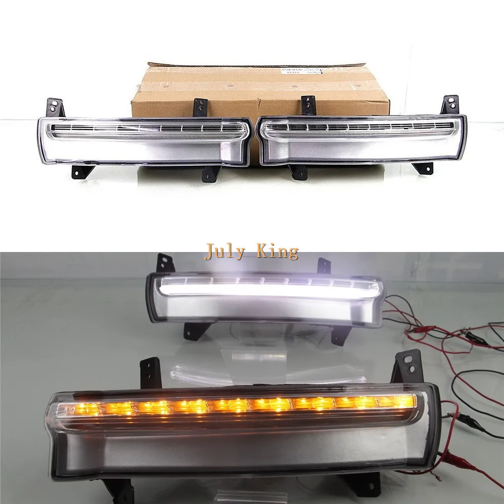 July King LED Daytime Running Lights Case for Jeep Compass 2017+, LED DRL with Yellow Streamer Turn Signals Light, B-Type
July King LED Daytime Running Lights Case for Jeep Compass 2017+, LED DRL with Yellow Streamer Turn Signals Light, B-Type