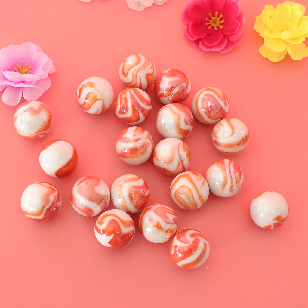 20pcs 25mm Stripes Flower Glass Marbles Ball Stress Swirl Toys Marble Decor 20pcs 25mm Stripes Flower Glass Marbles Ball Stress Swirl Toys Marble Decor