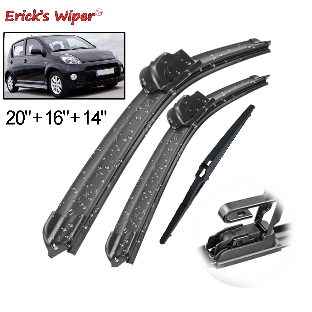 Erick's Wiper Front & Rear Wiper Blades Set Kit For Daihatsu Sirion MK2 2005-2012 Windshield Windscreen 20"16"14"
Erick's Wiper Front & Rear Wiper Blades Set Kit For Daihatsu Sirion MK2 2005-2012 Windshield Windscreen 20"16"14"