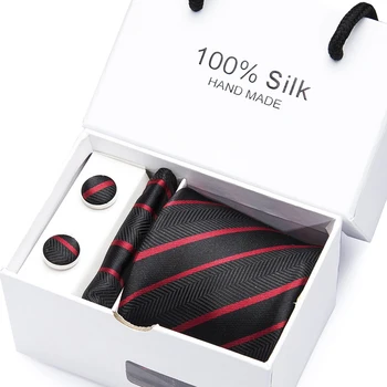 wholesale Tie Hanky Cufflinks box set Black Purples Novelty tie Sets Men's 100% Silk Ties for men Formal Wedding Party Groom
wholesale Tie Hanky Cufflinks box set Black Purples Novelty tie Sets Men's 100% Silk Ties for men Formal Wedding Party Groom