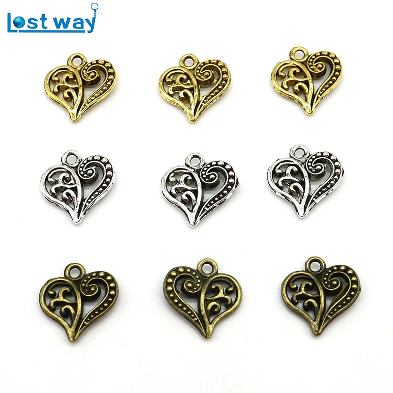 Heart Pendant 20/40pcs Silver Gold Bronze Color Hollow Made With Love Heart Beads Charm for Necklace Bracelet Making Accessories
Heart Pendant 20/40pcs Silver Gold Bronze Color Hollow Made With Love Heart Beads Charm for Necklace Bracelet Making Accessories