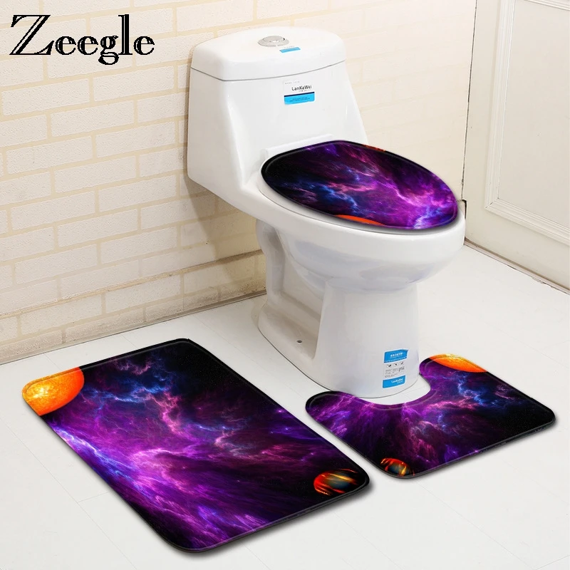 Zeegle Planet Pattern Bath Mat 3Pcs Bathroom Carpet Toilet Rug Non-slip Bathroom Floor Mats Absorbent Bathroom Rug Set
Zeegle Planet Pattern Bath Mat 3Pcs Bathroom Carpet Toilet Rug Non-slip Bathroom Floor Mats Absorbent Bathroom Rug Set