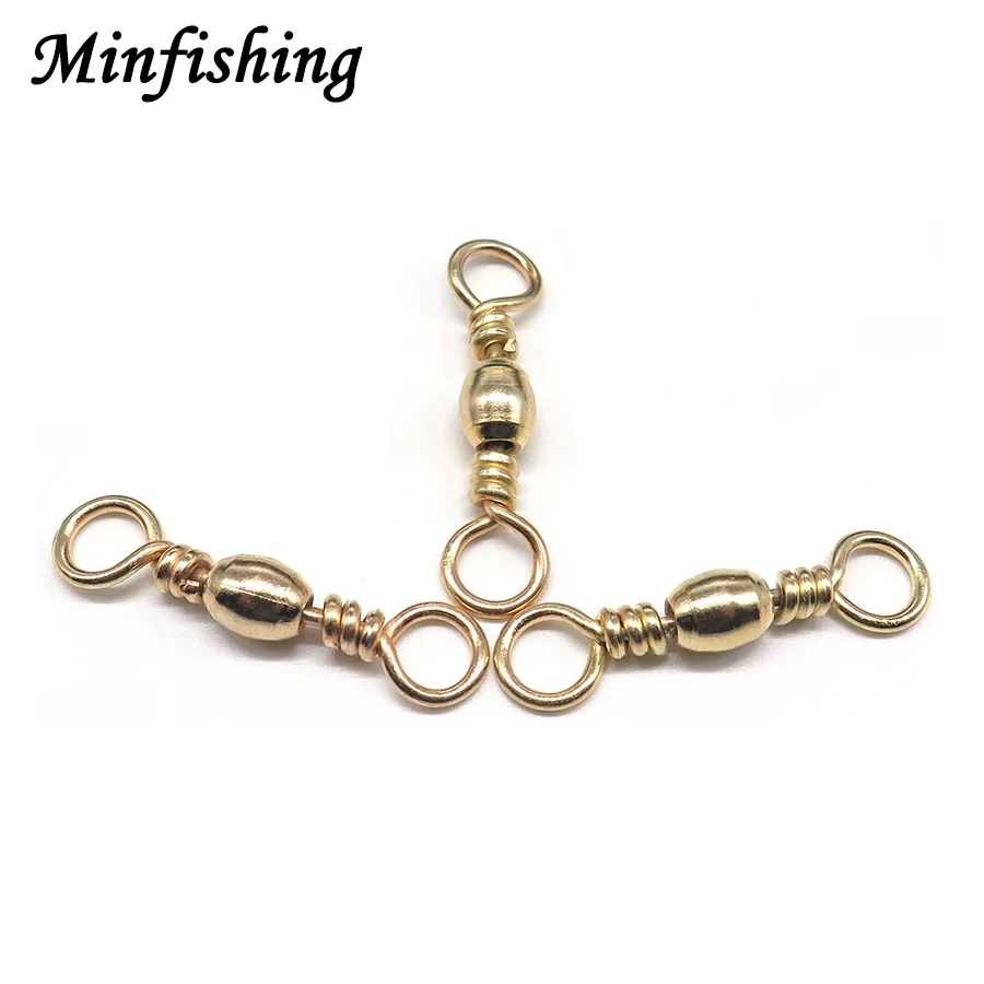 Minfishing 100 pcs Gold Fishing Swivel Barrel Swivel Stainless Steel Fishing Hook Accessories Rolling Swivel for Sea Fishing
Minfishing 100 pcs Gold Fishing Swivel Barrel Swivel Stainless Steel Fishing Hook Accessories Rolling Swivel for Sea Fishing