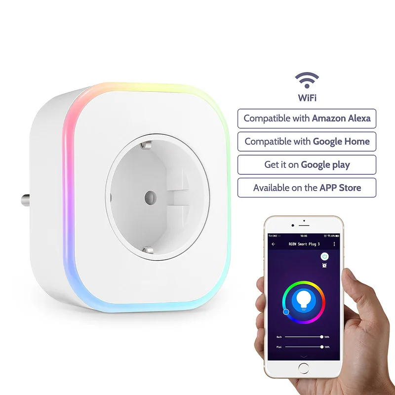 Voice Control USB Smart Socket WiFi Wireless Remote Control Work for Alexa/Google Home Mini Smart EU Plug with LED Light
Voice Control USB Smart Socket WiFi Wireless Remote Control Work for Alexa/Google Home Mini Smart EU Plug with LED Light