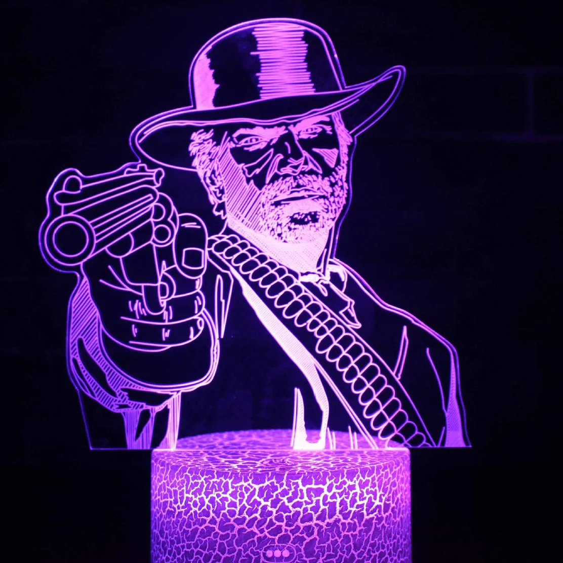 Dutch Van Der Linde Led Nightlight Lamp Bedroom Decor Game Red Dead Redemption 2 Night Light Lamp Gift Home Decor Accessories
Dutch Van Der Linde Led Nightlight Lamp Bedroom Decor Game Red Dead Redemption 2 Night Light Lamp Gift Home Decor Accessories