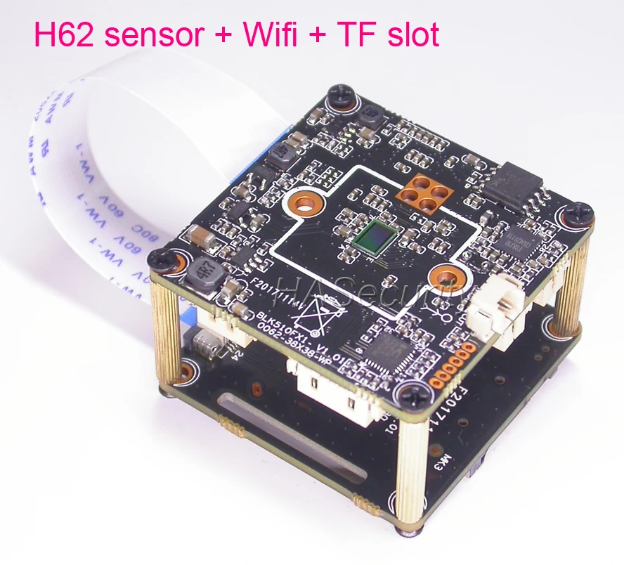 WiFi 720P 1/4" H62 CMOS image sensor + IPC510 IP camera CCTV module PCB + WiFi + TF slot board (optional Antenna)
WiFi 720P 1/4" H62 CMOS image sensor + IPC510 IP camera CCTV module PCB + WiFi + TF slot board (optional Antenna)