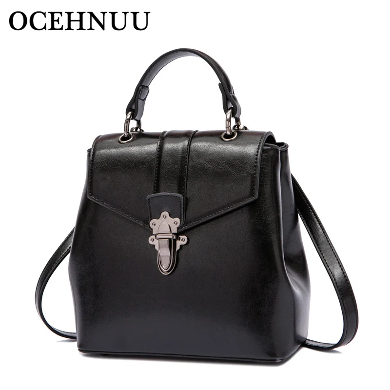 OCEHNUU Oil Wax Genuine Leather Ladies Backpack Shoulder Bag Women Back Pack Bags Luxury Female Backpack Women Rucksack School
OCEHNUU Oil Wax Genuine Leather Ladies Backpack Shoulder Bag Women Back Pack Bags Luxury Female Backpack Women Rucksack School