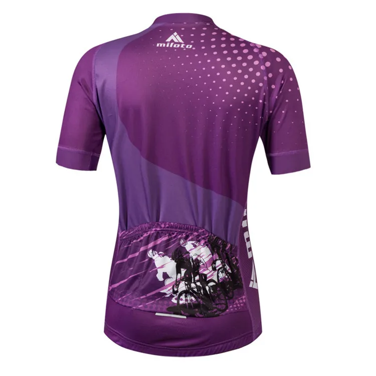 2 New Find the Womens Sports Wear MTB Bike Clothing Purple Fashion Summer Cycling Jersey Short Sleeve with bib pants breathable (2)