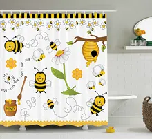 Collage Decor Shower Curtain Flying Bees Daisy Honey Chamomile Flowers Pollen Spring Themed Animal Print Bathroom Set
Collage Decor Shower Curtain Flying Bees Daisy Honey Chamomile Flowers Pollen Spring Themed Animal Print Bathroom Set