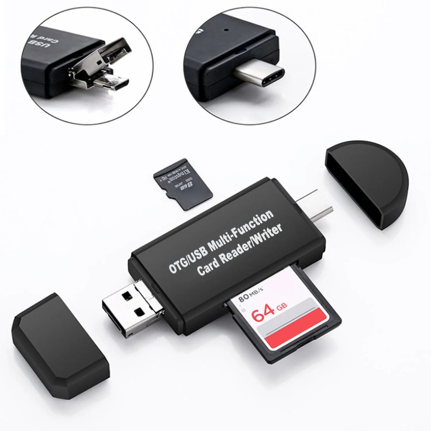 Besegad 2 in 1 TF SD Card Reader Micro USB OTG to USB 2.0 Adapter Connector for Android Smartphones Tablet Computer
Besegad 2 in 1 TF SD Card Reader Micro USB OTG to USB 2.0 Adapter Connector for Android Smartphones Tablet Computer