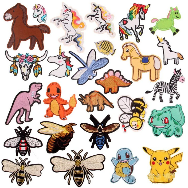 Animal Unicorn horse bee dinosaur dragonfly Patch for Clothes Embroidery Applique Lip Letter Badges Stickes for Clothes Patches
Animal Unicorn horse bee dinosaur dragonfly Patch for Clothes Embroidery Applique Lip Letter Badges Stickes for Clothes Patches
