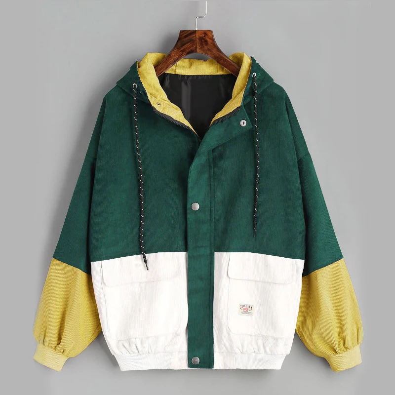 youth long sleeve casual jacket women 2018 Couple wear matching jacket coat new Korean female hooded corduroy baseball clothing
youth long sleeve casual jacket women 2018 Couple wear matching jacket coat new Korean female hooded corduroy baseball clothing