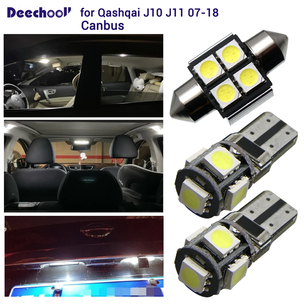 Canbus LED license plate lamp bulbs+Parking Lights+ Interior dome Reading lights for Nissan Qashqai J10 J11 07-18 lamps
Canbus LED license plate lamp bulbs+Parking Lights+ Interior dome Reading lights for Nissan Qashqai J10 J11 07-18 lamps