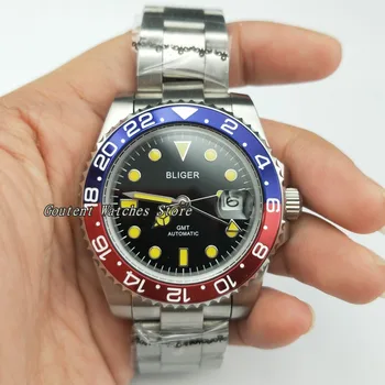 40mm Bliger Sapphire Glass Black Dial Luminou Hands GMT Automatic Men's Watch
40mm Bliger Sapphire Glass Black Dial Luminou Hands GMT Automatic Men's Watch