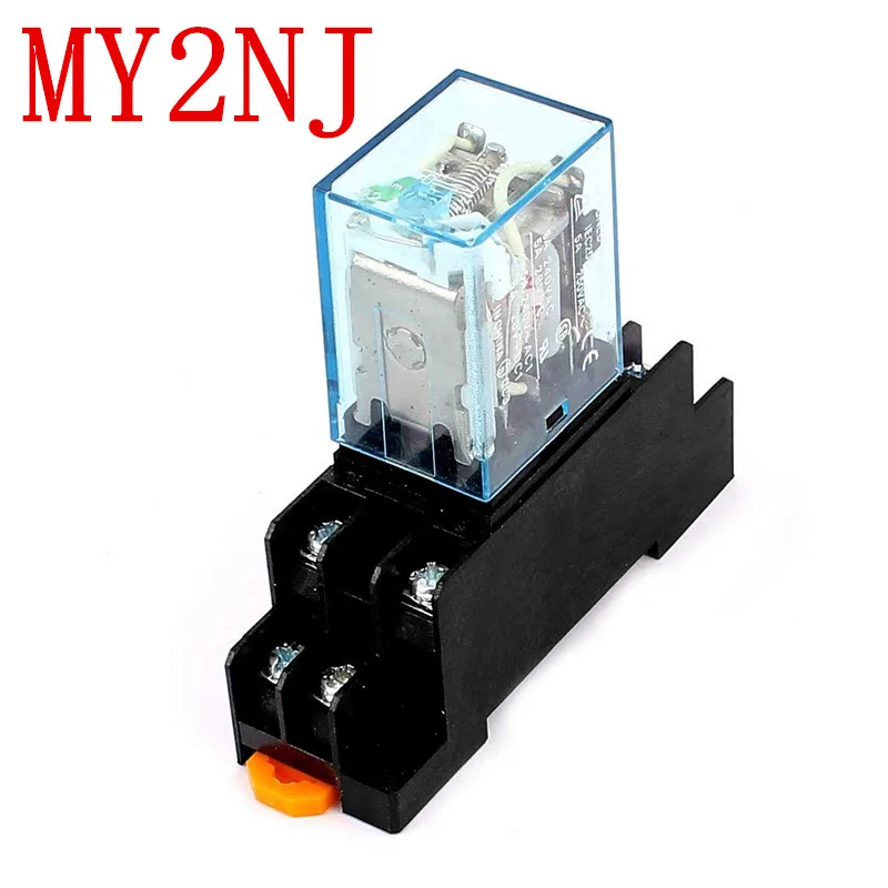 MY2N-J Coil DPDT Electromagnetic Power Relay with Socket Base, 8 Pin DC 12V 24V / AC 110V 220V
MY2N-J Coil DPDT Electromagnetic Power Relay with Socket Base, 8 Pin DC 12V 24V / AC 110V 220V
