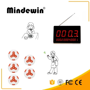 Mindewin Electronic Restaurant Table Number LED Display And 5PCS White Call Button Wireless Call System Receiver Display
Mindewin Electronic Restaurant Table Number LED Display And 5PCS White Call Button Wireless Call System Receiver Display