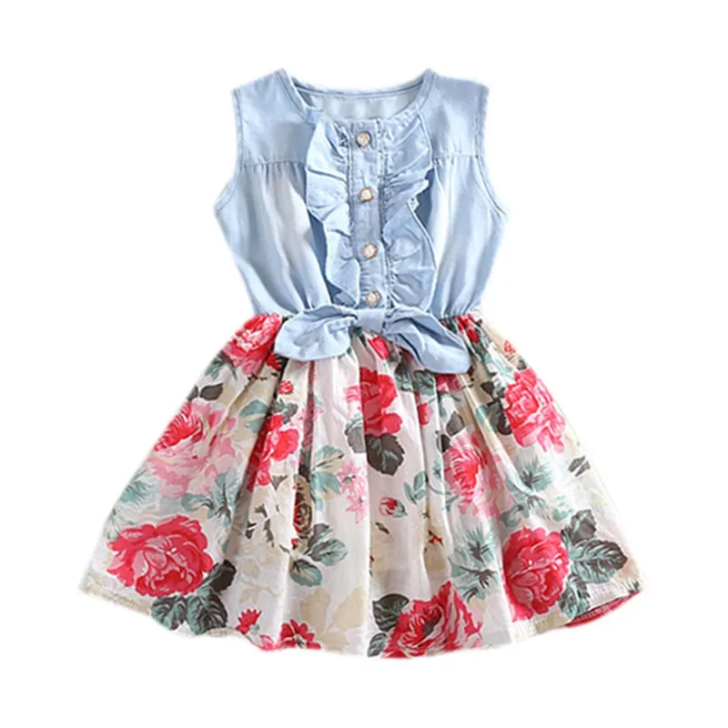 Baby Girls Dress Lovely Hot Kids Jeans Denim Bow Flower Ruffled Sundress Princess Dress for Girls Clothing Costume
Baby Girls Dress Lovely Hot Kids Jeans Denim Bow Flower Ruffled Sundress Princess Dress for Girls Clothing Costume