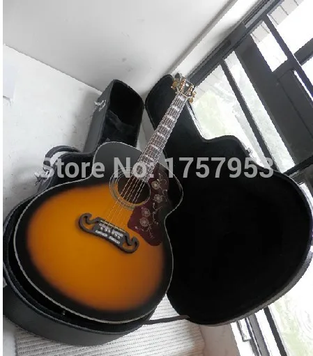 Factory custom 2017 Newest Custom Nice Vintage Sunburst J 200 acoustic guitars with hardcase with Fishman Pickups In Stock 315
Factory custom 2017 Newest Custom Nice Vintage Sunburst J 200 acoustic guitars with hardcase with Fishman Pickups In Stock 315
